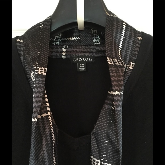 George Mock Layered Look Knit Top NWOT - Picture 4 of 7